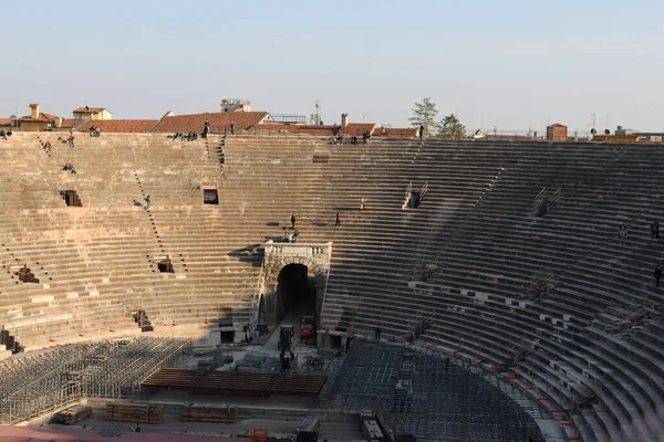 Vérone Italie Mars 2022 Intérieur Arène Vérone Ancien Amphithéâtre Romain — Photo