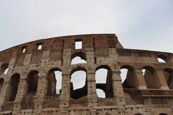Rome Italië Februari 2022 Panoramisch Uitzicht Het Colosseum Rome Italië — Stockfoto