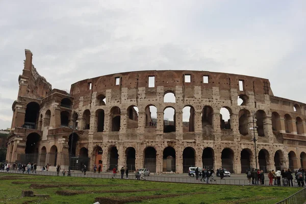 Rome Italien Februari 2022 Panoramautsikt Runt Colosseum Rom Italien Kall — Stockfoto