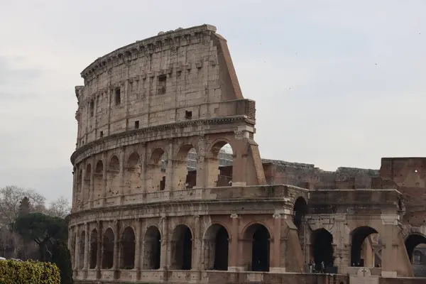 Rome Italien Februari 2022 Panoramautsikt Runt Colosseum Rom Italien Kall — Stockfoto