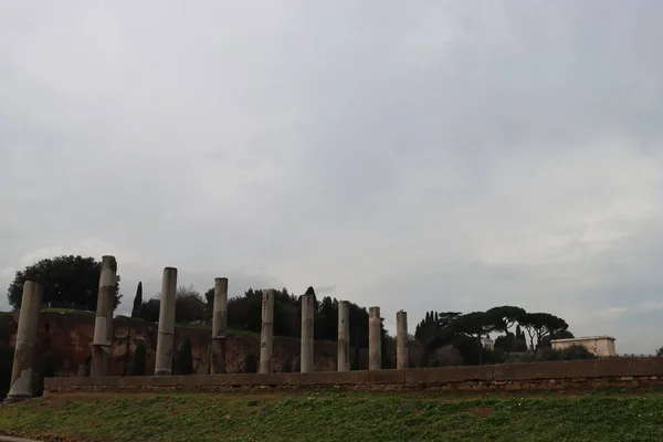 Rome Italien Februari 2022 Panoramautsikt Runt Colosseum Rom Italien Kall — Stockfoto