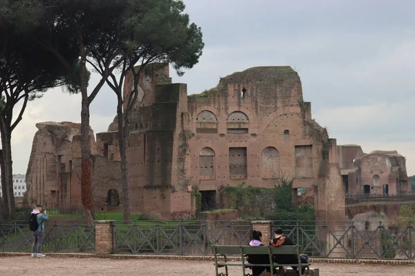 Roma Italia Febbraio 2022 Veduta Panoramica Sul Colosseo Roma Italia — Foto Stock
