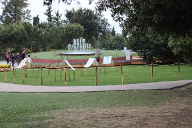 Cenova, Itay - 03 Mayıs 2022: Euroflora bir çiçek sergisi ve süs bitkisi Cenova 'nın Nervi parklarında yer alan başlıca çiçek sergilerinden biri..