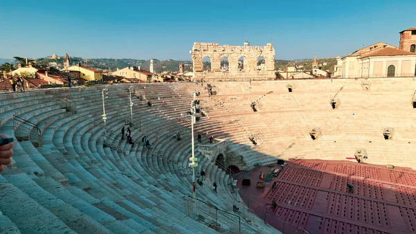 Vérone Italie Mars 2022 Belle Photographie Arena Piazza Vérone Célèbre — Photo