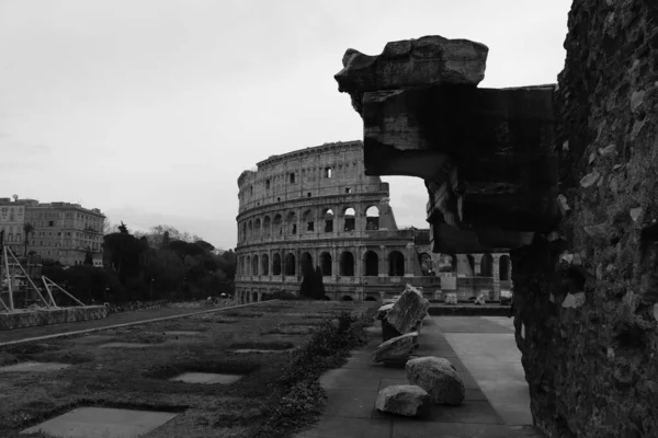 Рим Италия Июня 2022 Монохроматическая Фотография Знаменитых Буидингов Рима Красивый — стоковое фото