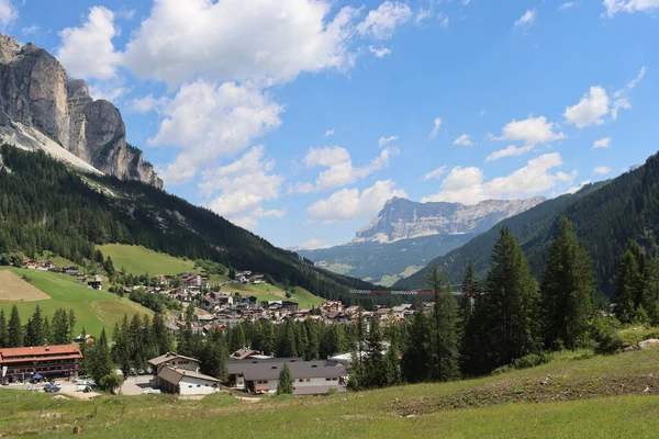 Coravara Italy July 2022 Italian Dolomites Small Village Corvara Summer — стокове фото