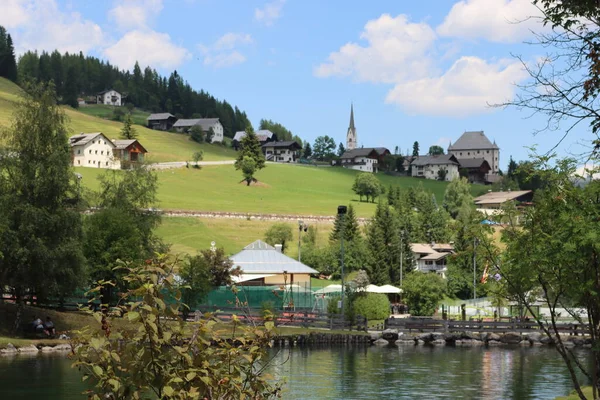 Coravara Italy July 2022 Italian Dolomites Small Village Corvara Summer — ストック写真