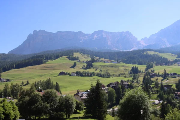 Val Badia Italy July 2022 Italian Dolomites Small Village Corvara — Stok fotoğraf