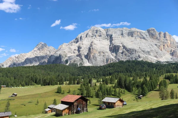 Val Badia Italy July 2022 Italian Dolomites Small Village Corvara — 图库照片