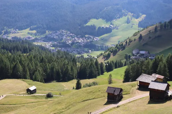 Val Badia Italy July 2022 Italian Dolomites Small Village Corvara — Fotografia de Stock