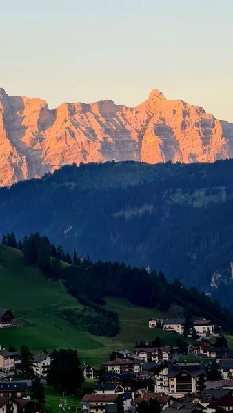 Val Badia Italy July 2022 Italian Dolomites Small Village Corvara — Stock Photo, Image
