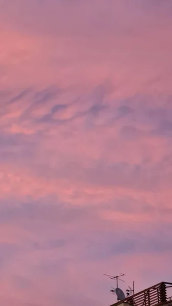 Une Légende Étonnante Ciel Dans Les Jours Hiver Sur Ville — Photo