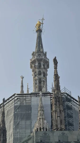 Milan Italy October 2022 Milan Cathedral Duomo Milano Gothic Spires — Stock Photo, Image