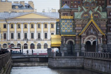 Walking around St. Petersburg, Russia clipart