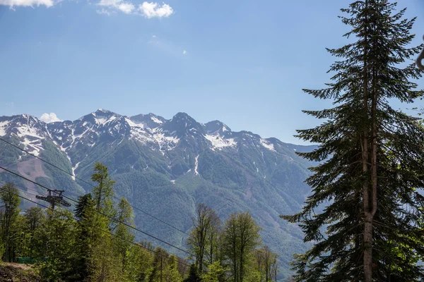 Beautiful Caucasus Mountains, Sochi, Russia. Krasnaya Polyana Ski Resort — Stock Photo, Image