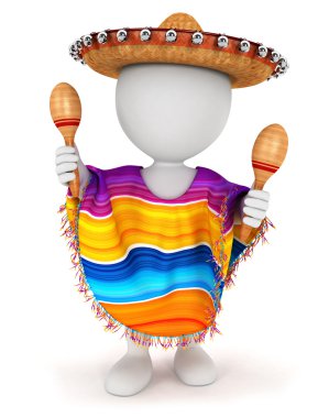 3D-witte Mexicaanse