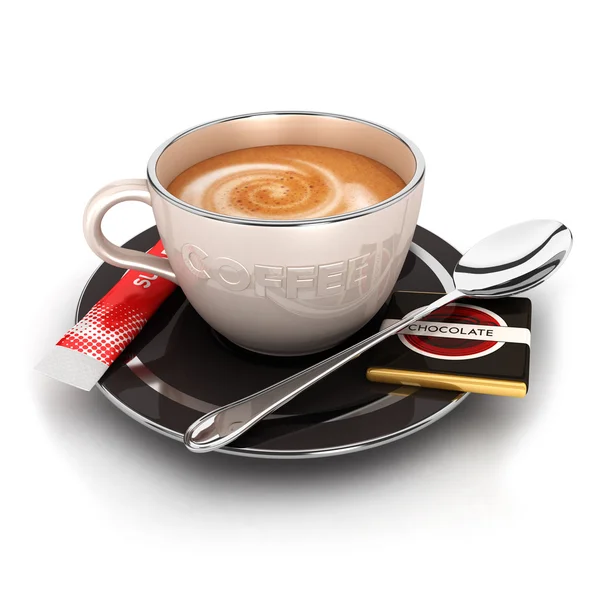 3d taza de café — Foto de Stock