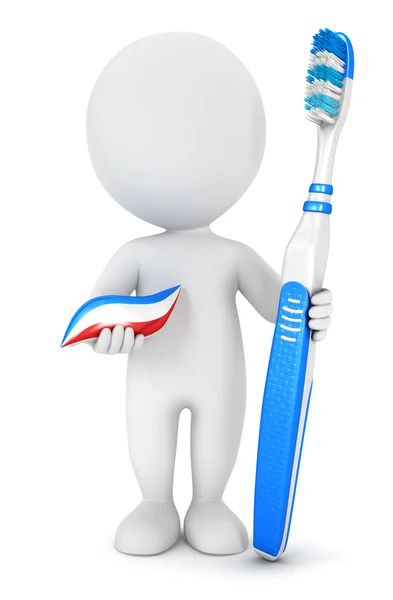 3d white dental hygiene — Stock Photo, Image