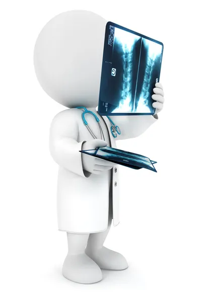 Radiologista branco 3d — Fotografia de Stock