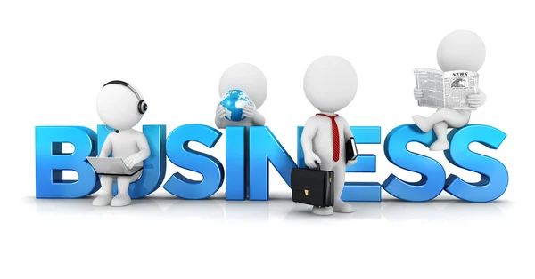 3d white business concept — Stock Photo, Image