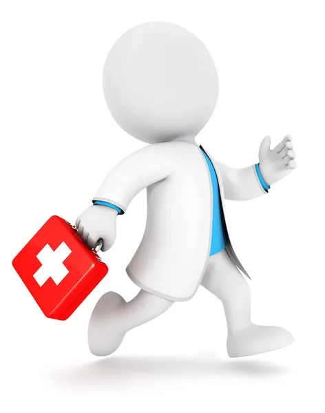 3d white first aid — Stock Photo, Image