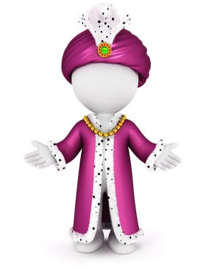 3d white people caliph clipart