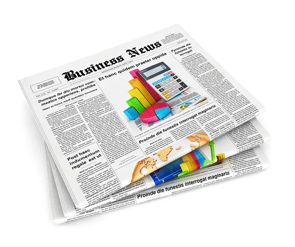 3d stack of newspapers — Stock Photo, Image