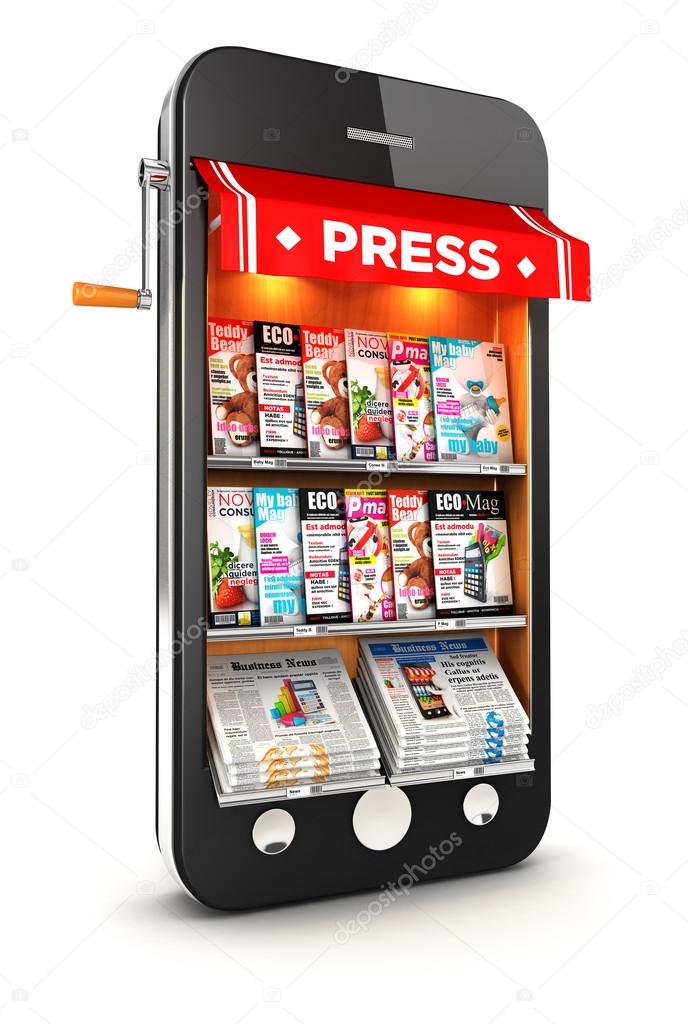 3d newsstand smartphone