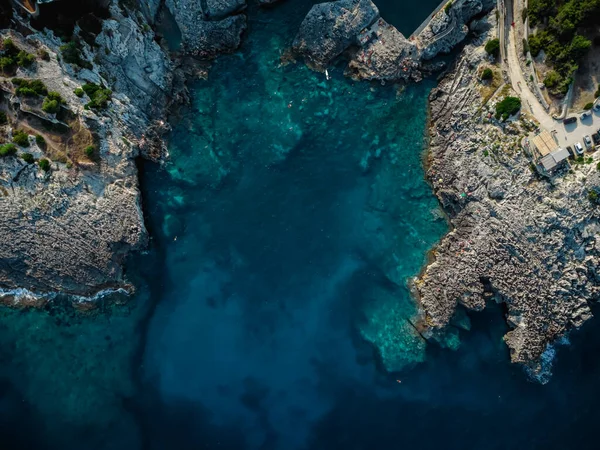 Ein Toller Blick Auf Den Jachthafen Von Novaglie Apulien — Stockfoto
