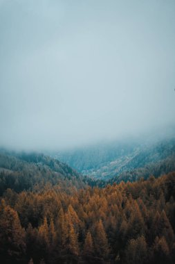 Brescia yakınlarındaki Mortirolo Gölü 'nün muhteşem manzarası.