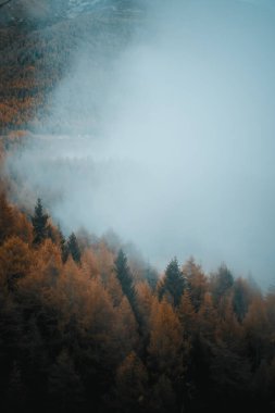 Brescia yakınlarındaki Mortirolo Gölü 'nün muhteşem manzarası.