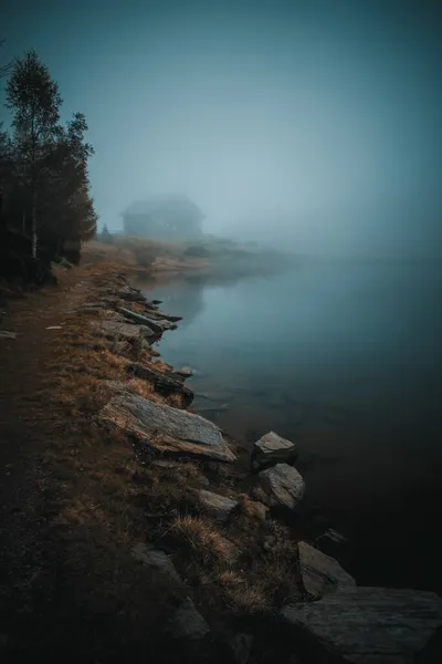 Ein Fantastischer Blick Auf Den Mortirolo See Der Nähe Von — Stockfoto