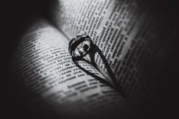 A heart made with book and ring