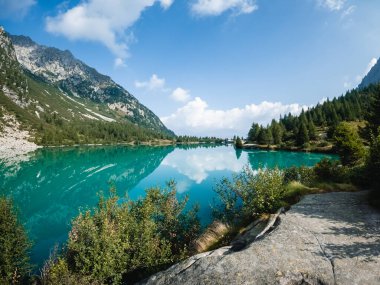 a beautifull view on the aviolo lake