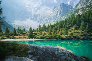 a beautifull view on the aviolo lake