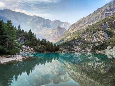 a beautifull view on the aviolo lake