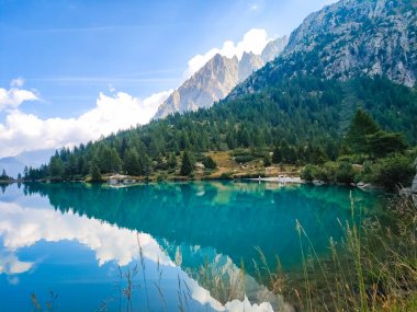 a beautifull view on the aviolo lake