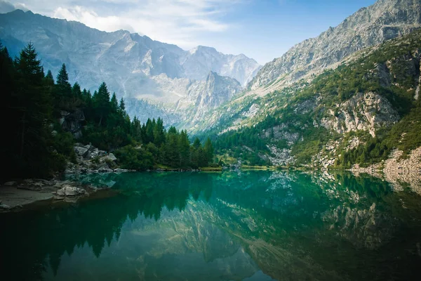 a beautifull view on the aviolo lake