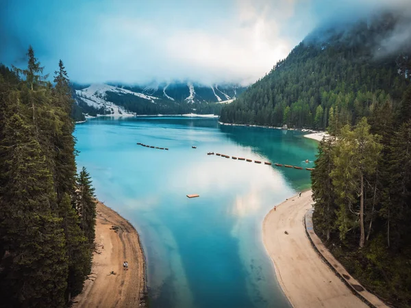 Fantastic View Braies Lake — Foto Stock