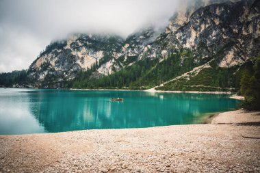 a fantastic view on the braies lake