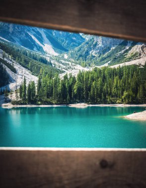 a fantastic view on the braies lake