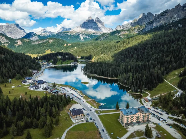 a fantastic view of misurina lake