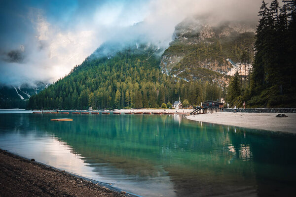 a fantastic view on the braies lake