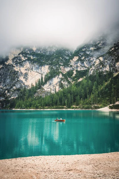 Fantastic View Braies Lake — Stock Photo, Image