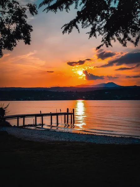 Fantastische Aussicht Auf Die Conigli Insel Gardasee — Stockfoto