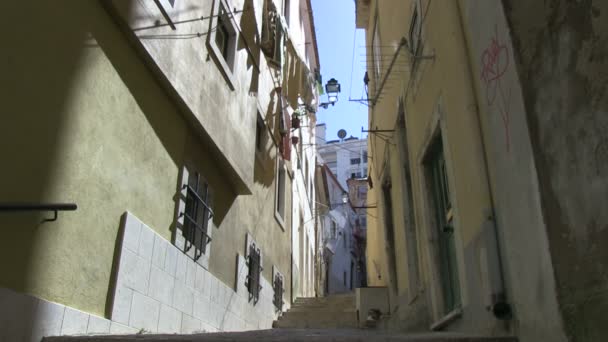 Wäschereien in Lissabon, Portugal — Stockvideo