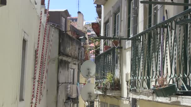 Lavanderias em Lisboa, Portugal — Vídeo de Stock