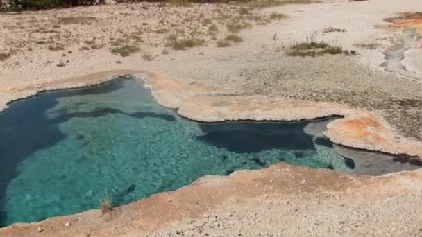 Wulkaniczne basenu w parku narodowym yellowstone — Wideo stockowe