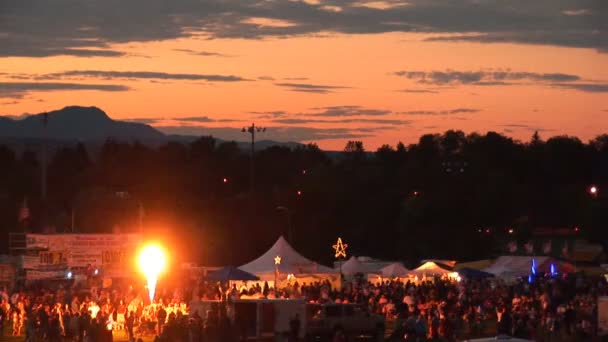 Sıcak hava balonu festivali — Stok video