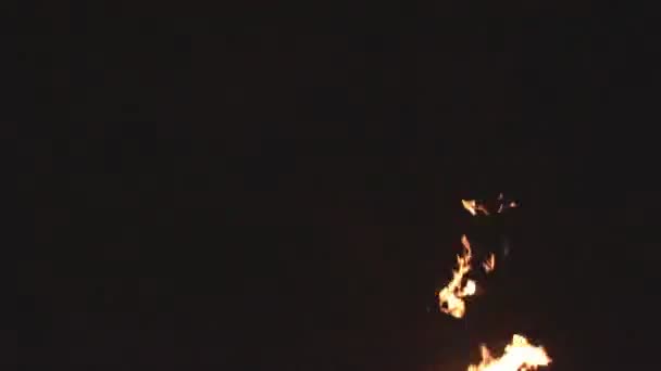 热空气气球燃烧器的火焰 — 图库视频影像